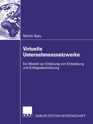 cover image of Virtuelle Unternehmensnetzwerke